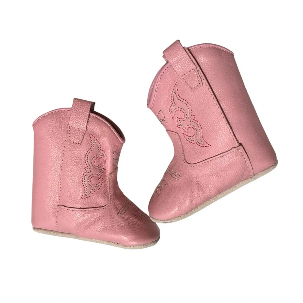 Mamtakon Leather Soft Soled Baby Cowgirl Boots 6-12m
